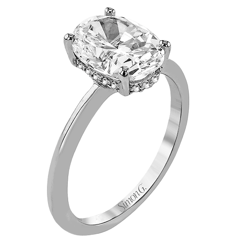 Engagement Ring in 18k Gold with Diamonds - Simon G. Jewelry