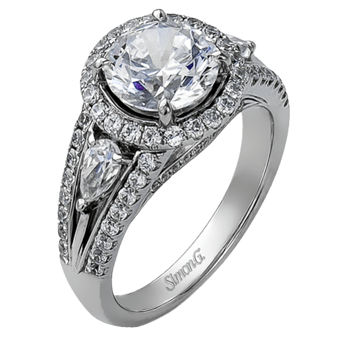 Engagement Ring in 18k Gold with Diamonds - Simon G. Jewelry