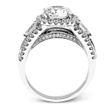 Engagement Ring in 18k Gold with Diamonds - Simon G. Jewelry