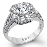 Engagement Ring in 18k Gold with Diamonds - Simon G. Jewelry