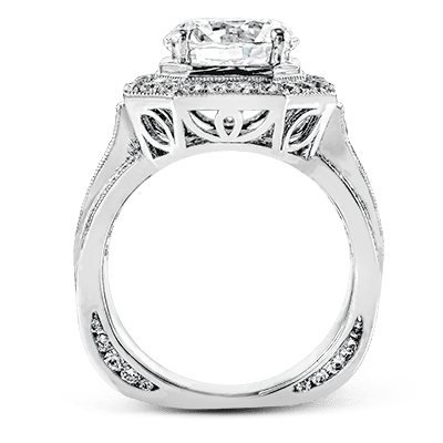 Engagement Ring in 18k Gold with Diamonds - Simon G. Jewelry