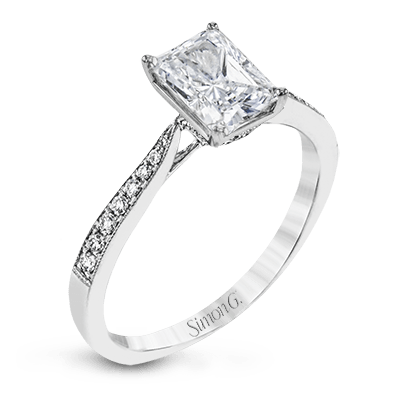 Engagement Ring in 18k Gold with Diamonds - Simon G. Jewelry