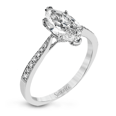 Engagement Ring in 18k Gold with Diamonds - Simon G. Jewelry