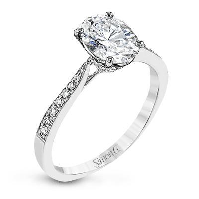 Engagement Ring in 18k Gold with Diamonds - Simon G. Jewelry