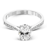 Engagement Ring in 18k Gold with Diamonds - Simon G. Jewelry