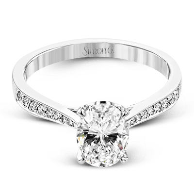 Engagement Ring in 18k Gold with Diamonds - Simon G. Jewelry