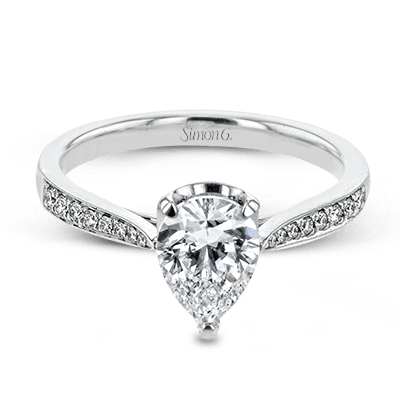 Engagement Ring in 18k Gold with Diamonds - Simon G. Jewelry