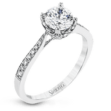 Engagement Ring in 18k Gold with Diamonds - Simon G. Jewelry