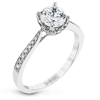 Engagement Ring in 18k Gold with Diamonds - Simon G. Jewelry