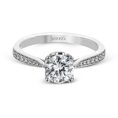 Engagement Ring in 18k Gold with Diamonds - Simon G. Jewelry