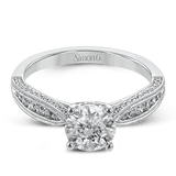 Engagement Ring in 18k Gold with Diamonds - Simon G. Jewelry