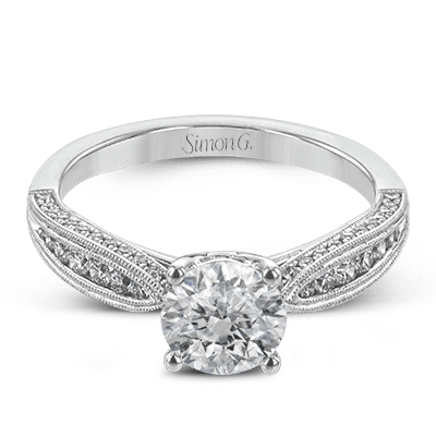 Engagement Ring in 18k Gold with Diamonds - Simon G. Jewelry