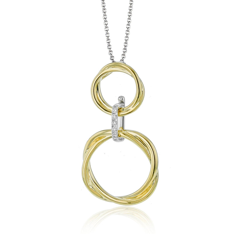 Evolve Four - in - One Pendant Necklace in 18k Gold with Diamonds - Simon G. Jewelry