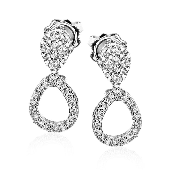 Evolve Three - in - One Earring in 18k Gold with Diamonds - Simon G. Jewelry