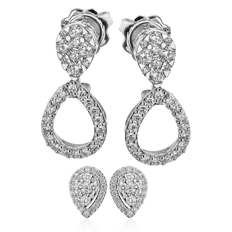 Evolve Three - in - One Earring in 18k Gold with Diamonds - Simon G. Jewelry