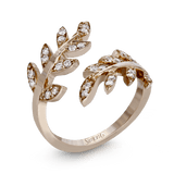 Fallen Leaves Fashion Ring In 18k Gold With Diamonds - Simon G. Jewelry