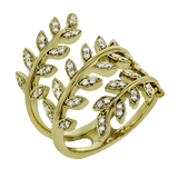 Fallen Leaves Fashion Ring In 18k Gold With Diamonds - Simon G. Jewelry