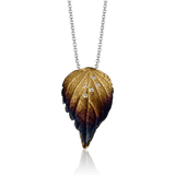 Fallen Leaves Pendant Necklace in 18k Gold with Diamonds - Simon G. Jewelry