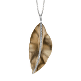 Fallen Leaves Pendant Necklace in 18K Gold with Diamonds - Simon G. Jewelry