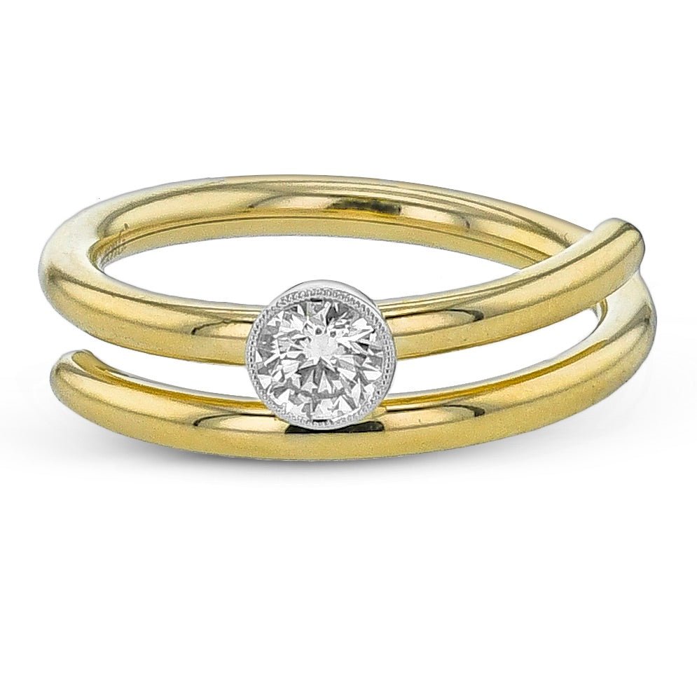 Fashion Ring in 18k Gold with Diamond - Simon G. Jewelry