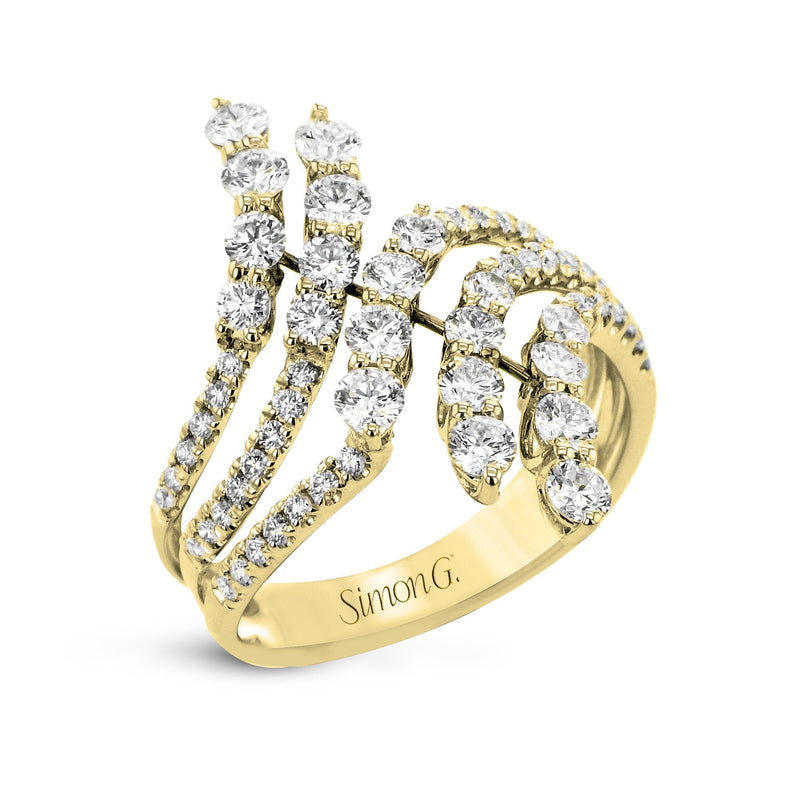 Fashion Ring in 18k Gold with Diamonds - Simon G. Jewelry