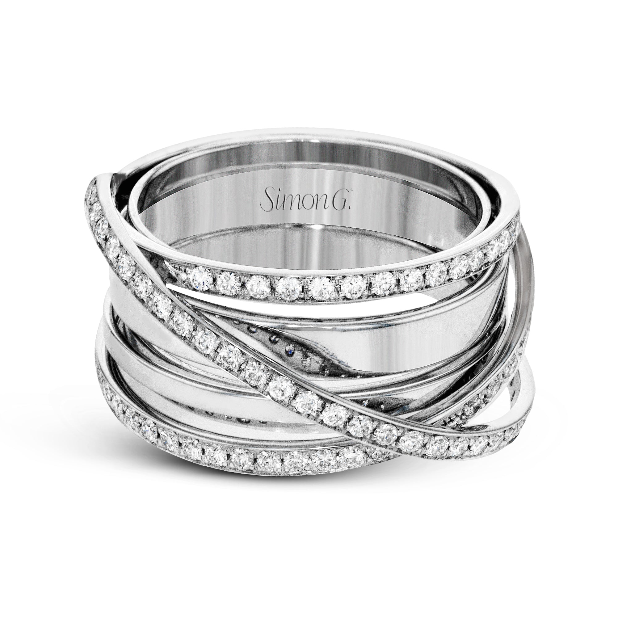 Fashion Ring in 18k Gold with Diamonds - Simon G. Jewelry