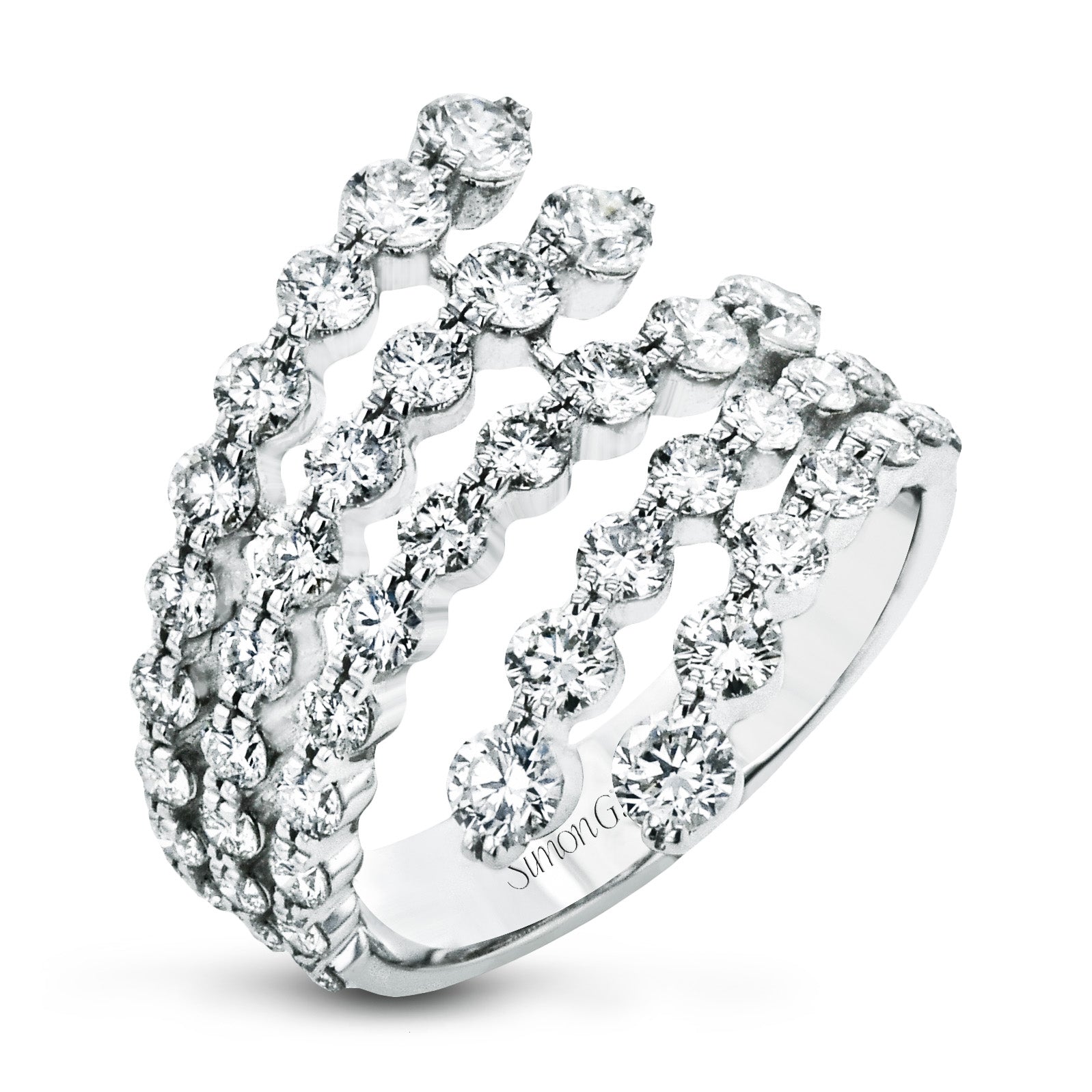 Fashion Ring in 18k Gold with Diamonds - Simon G. Jewelry