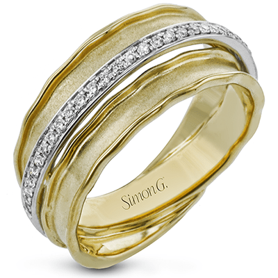 Fashion Ring in 18k Gold with Diamonds - Simon G. Jewelry