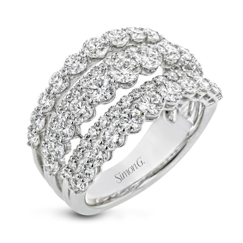 Fashion Ring In 18k Gold With Diamonds White Gold Fashion Ring In 18k Gold With Diamonds White Gold