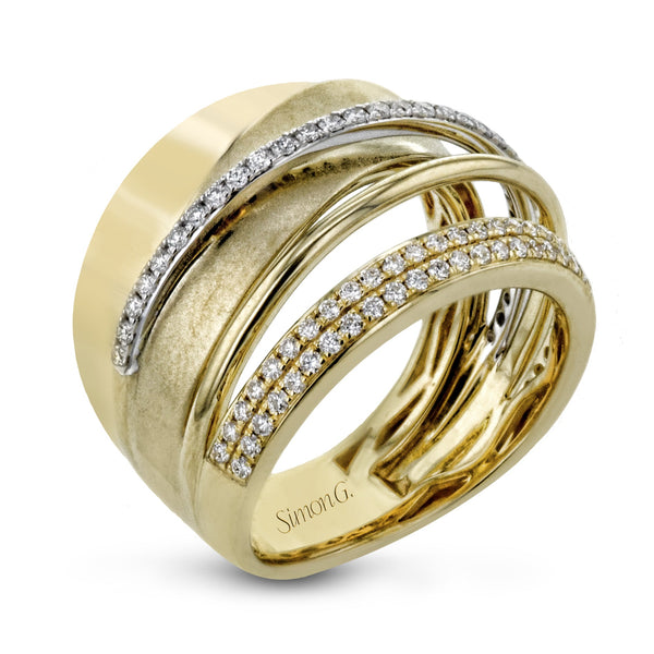 Fashion Ring in 18k Gold with Diamonds - Simon G. Jewelry