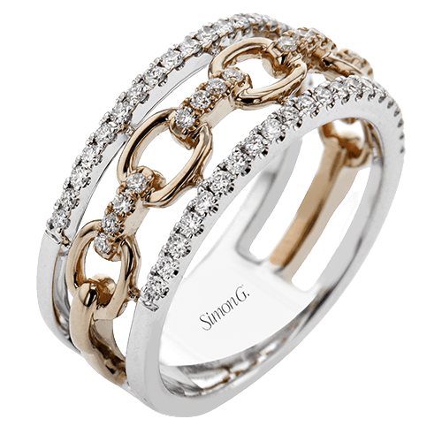 Fashion Ring In 18k Gold With Diamonds - Simon G. Jewelry