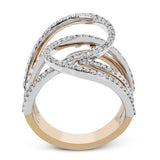 Fashion Ring In 18k Gold With Diamonds - Simon G. Jewelry