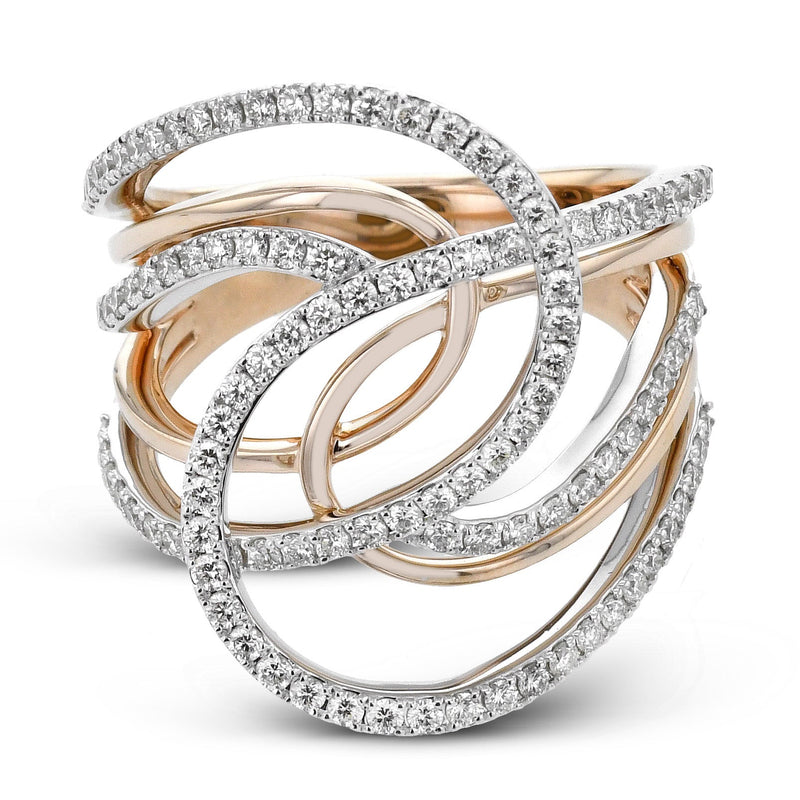 Fashion Ring In 18k Gold With Diamonds - Simon G. Jewelry