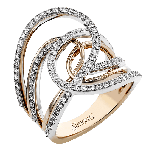 Fashion Ring In 18k Gold With Diamonds - Simon G. Jewelry