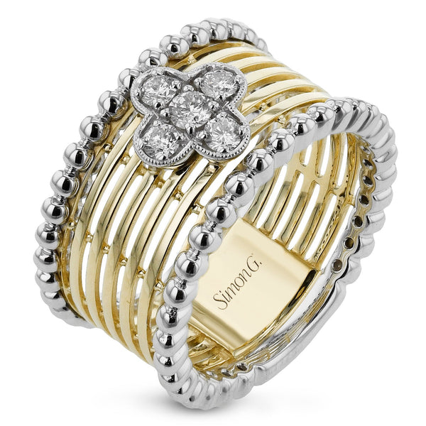 Fashion Ring In 18k Gold With Diamonds - Simon G. Jewelry