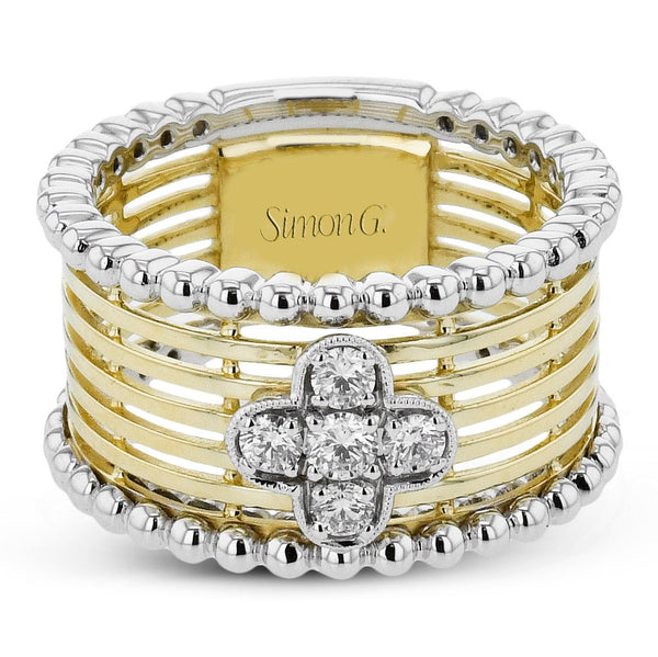 Fashion Ring In 18k Gold With Diamonds - Simon G. Jewelry