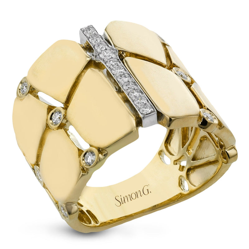 Fashion Ring In 18k Gold With Diamonds - Simon G. Jewelry