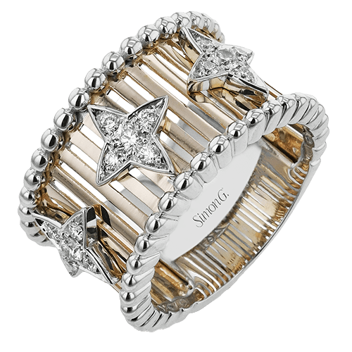 Fashion Ring In 18k Gold With Diamonds - Simon G. Jewelry