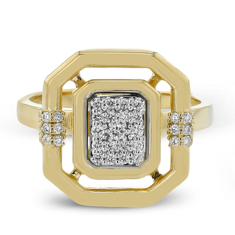 Fashion Ring In 18k Gold With Diamonds - Simon G. Jewelry