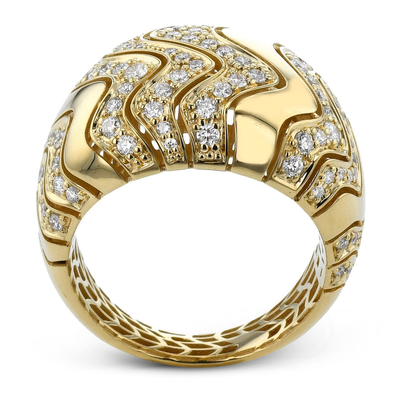 Fashion Ring In 18k Gold With Diamonds - Simon G. Jewelry