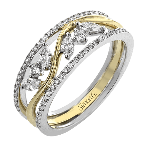 Fashion Ring in 18k Gold with Diamonds - Simon G. Jewelry