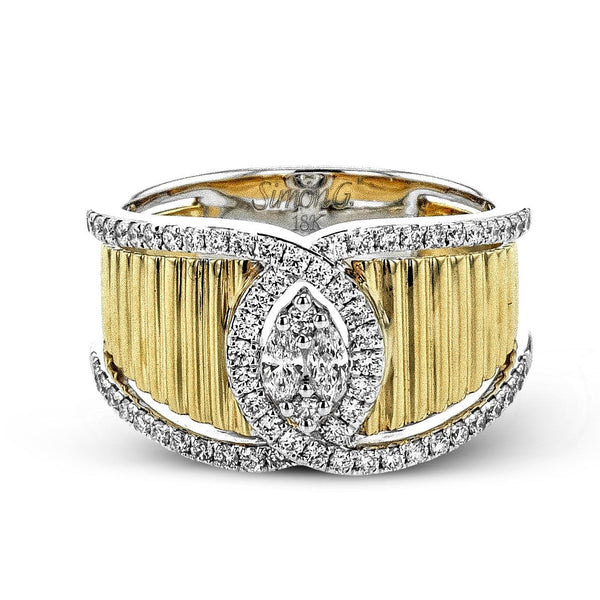 Fashion Ring in 18k Gold with Diamonds - Simon G. Jewelry