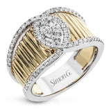 Fashion Ring in 18k Gold with Diamonds - Simon G. Jewelry