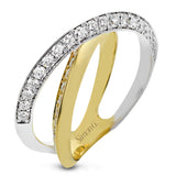 Fashion Ring in 18k Gold with Diamonds - Simon G. Jewelry