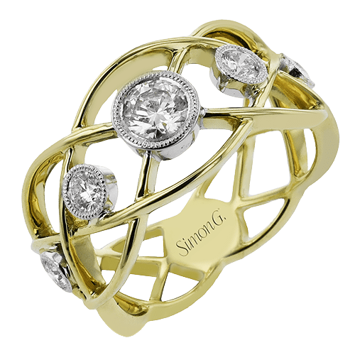 Fashion Ring In 18k Gold With Diamonds - Simon G. Jewelry