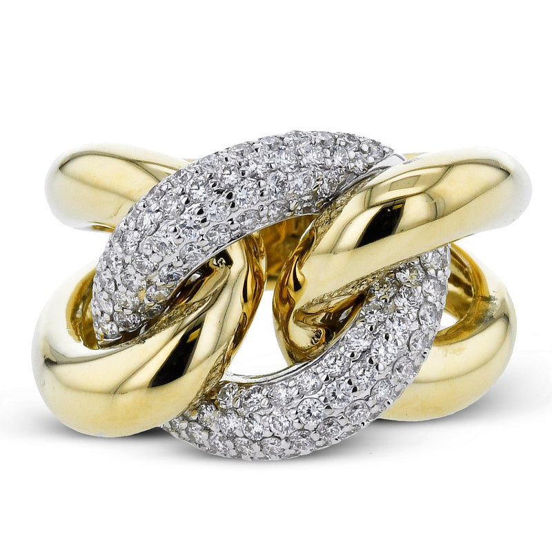 Fashion Ring In 18k Gold With Diamonds - Simon G. Jewelry