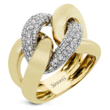 Fashion Ring In 18k Gold With Diamonds - Simon G. Jewelry