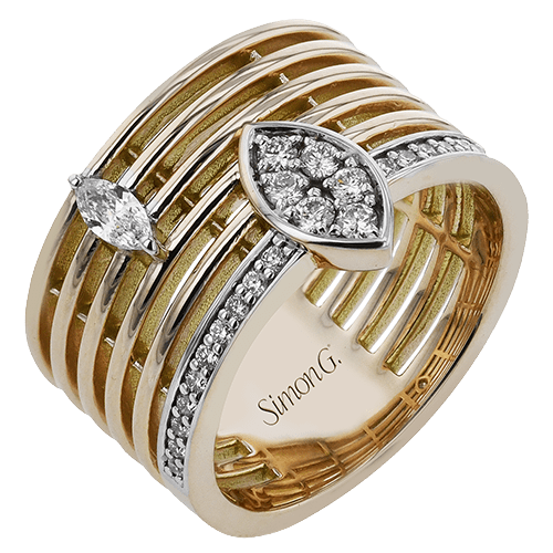 Fashion Ring In 18k Gold With Diamonds - Simon G. Jewelry