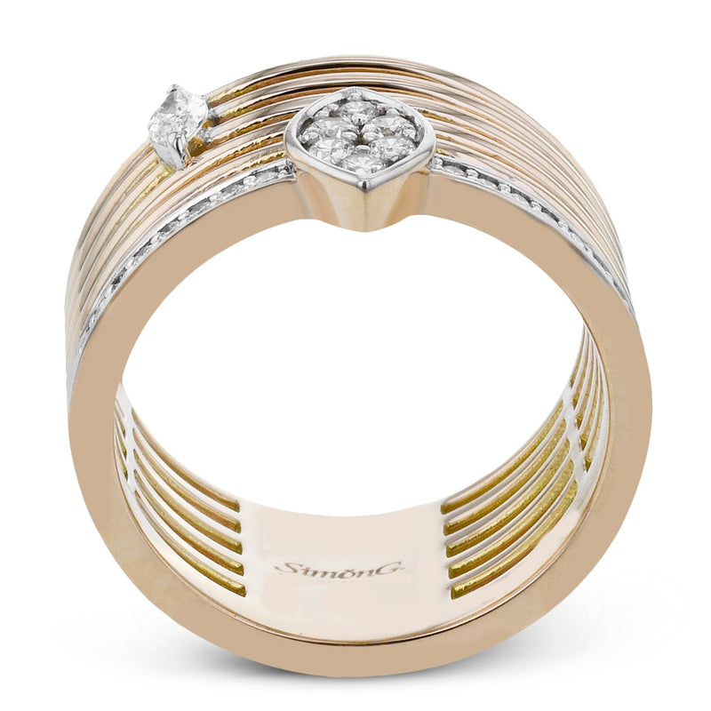 Fashion Ring In 18k Gold With Diamonds - Simon G. Jewelry