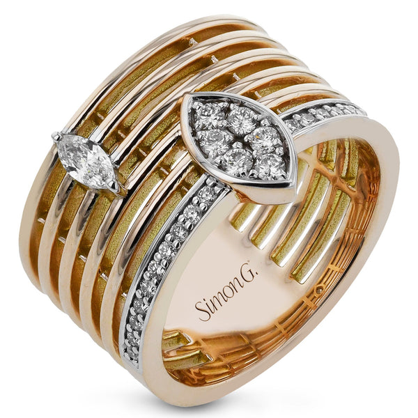 Fashion Ring In 18k Gold With Diamonds - Simon G. Jewelry